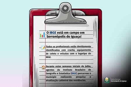 O IBGE está em campo em Serranópolis do Iguaçu! O IBGE está em campo em Serranópolis do Iguaçu!