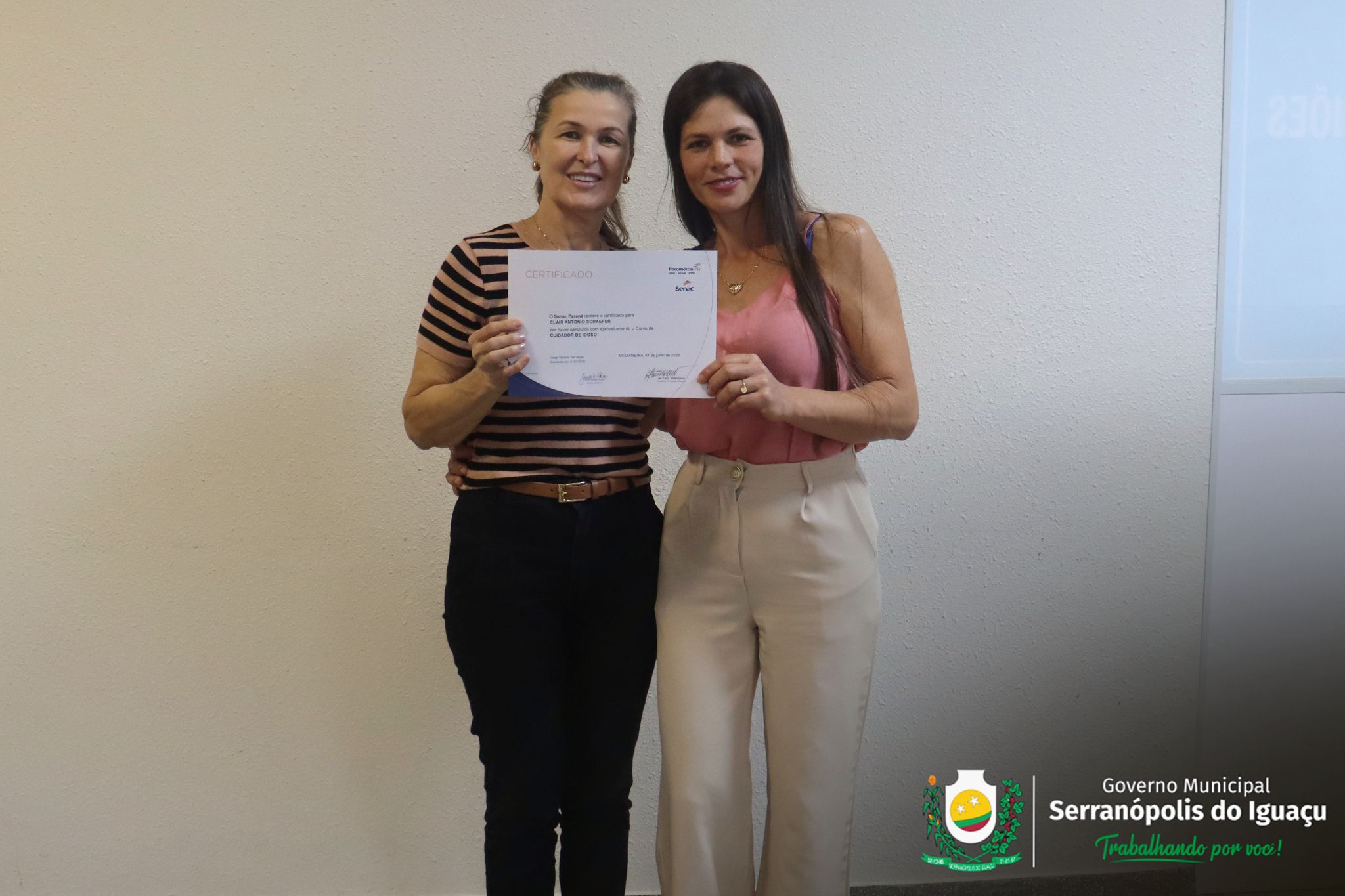 Curso de Cuidador de Idoso é concluído com entrega de certificados em Serranópolis do Iguaçu Curso de Cuidador de Idoso é concluído com entrega de certificados em Serranópolis do Iguaçu
