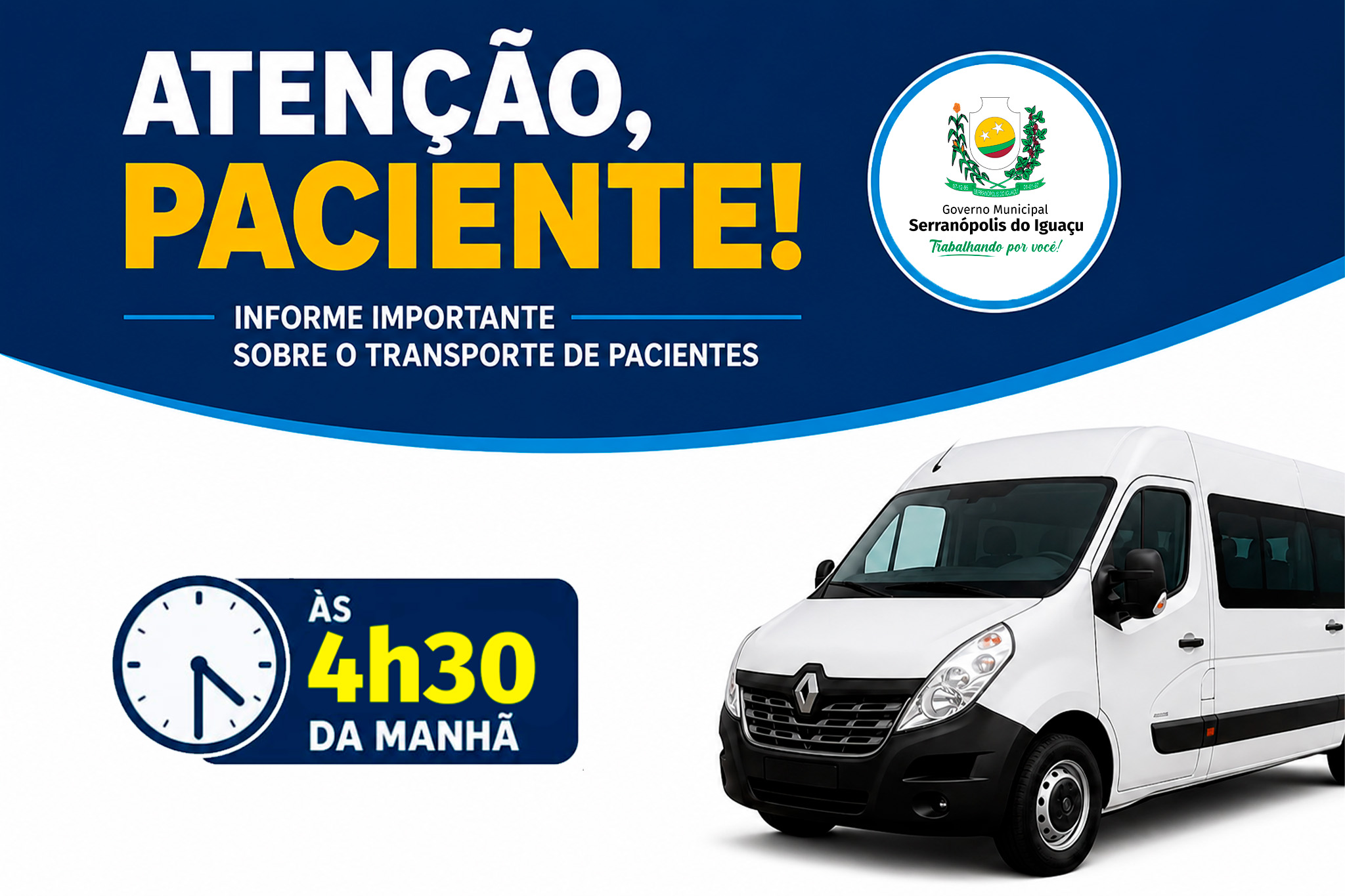 Transporte de pacientes para Foz do Iguaçu e Cascavel terá novo horário a partir de junho