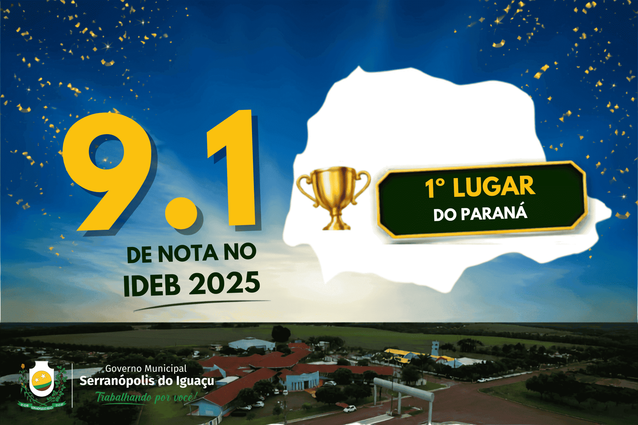 Serranópolis do Iguaçu conquista o melhor resultado do Paraná no IDEB e reafirma excelência na educação pública