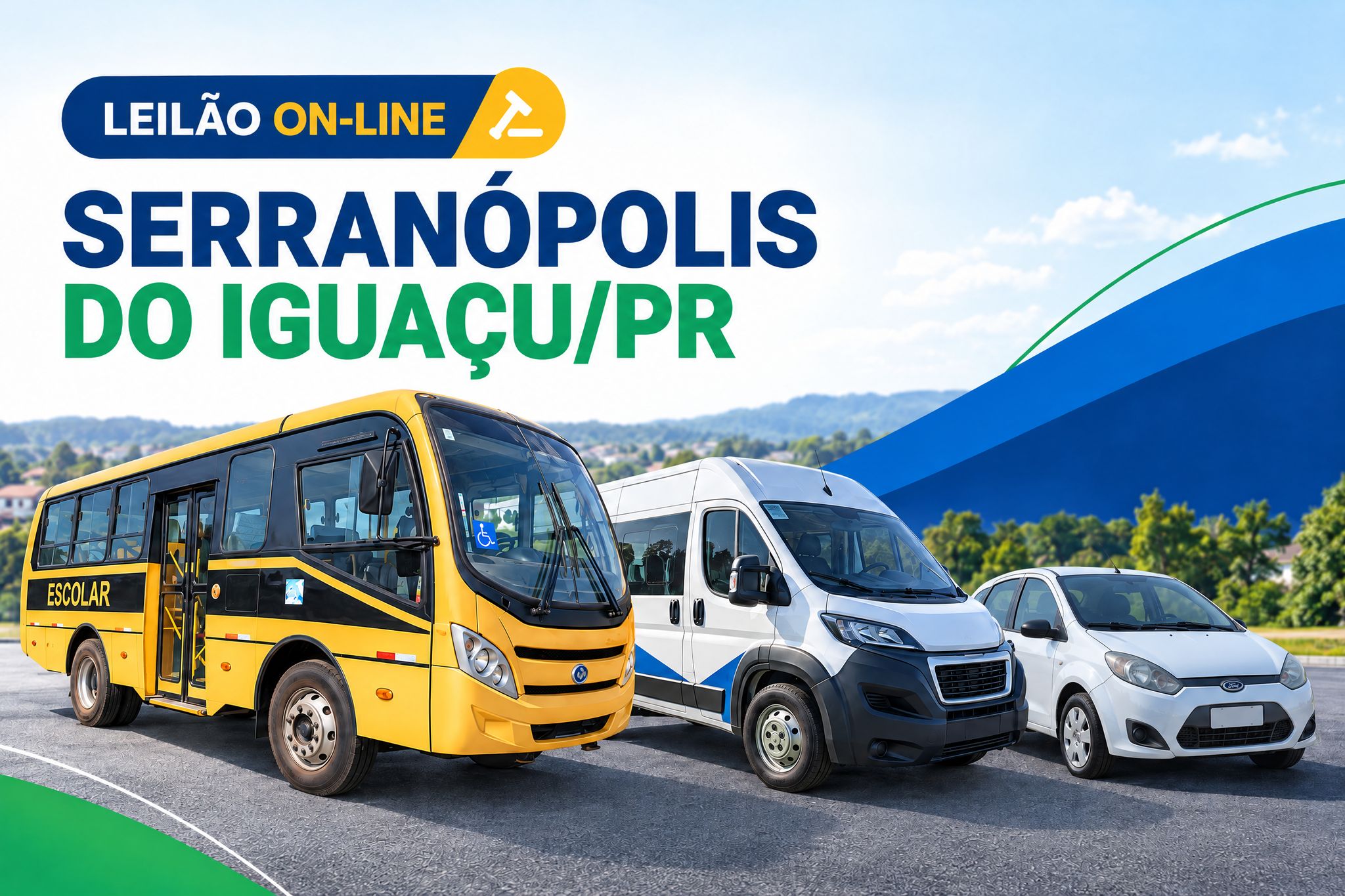 Governo Municipal de Serranópolis do Iguaçu realiza leilão eletrônico de veículos, máquinas e outros bens
