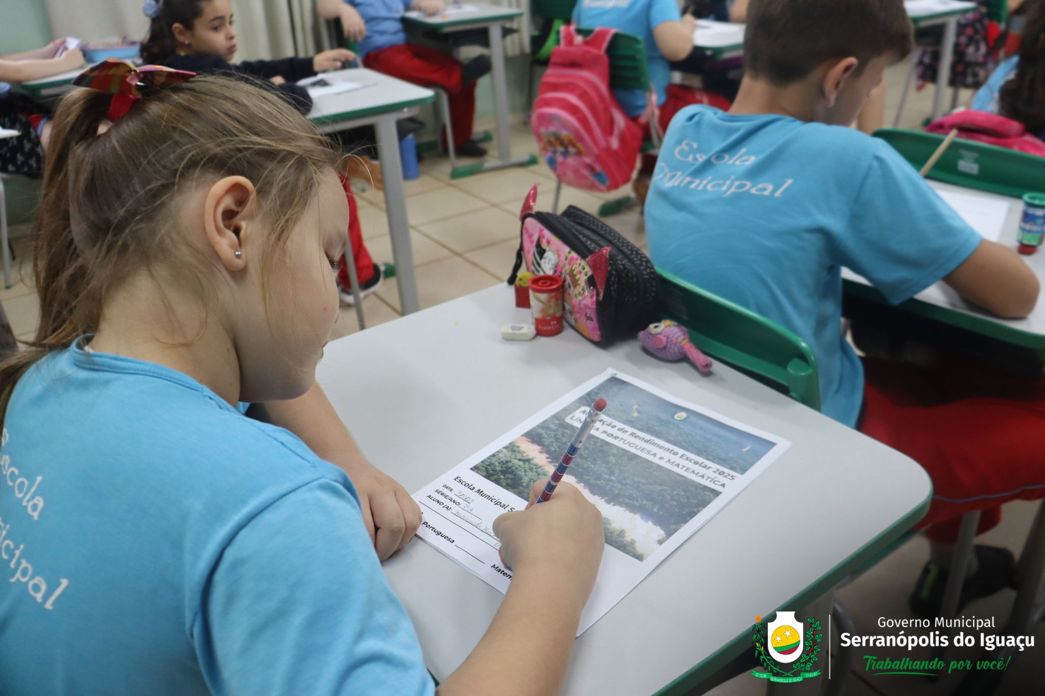 Alunos da Escola Municipal participam avaliações de rendimento escolar em Serranópolis do Iguaçu
