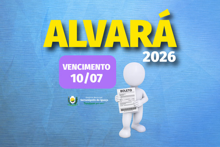 Governo Municipal disponibiliza guia para Taxa de Alvará 2026
